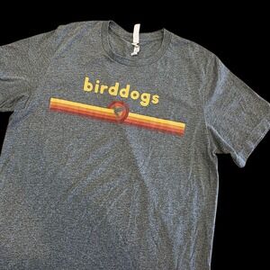 Bird Dogs T Shirt Mens Gray Blue Heather Bird Short Sleeve Stretch‎ - L